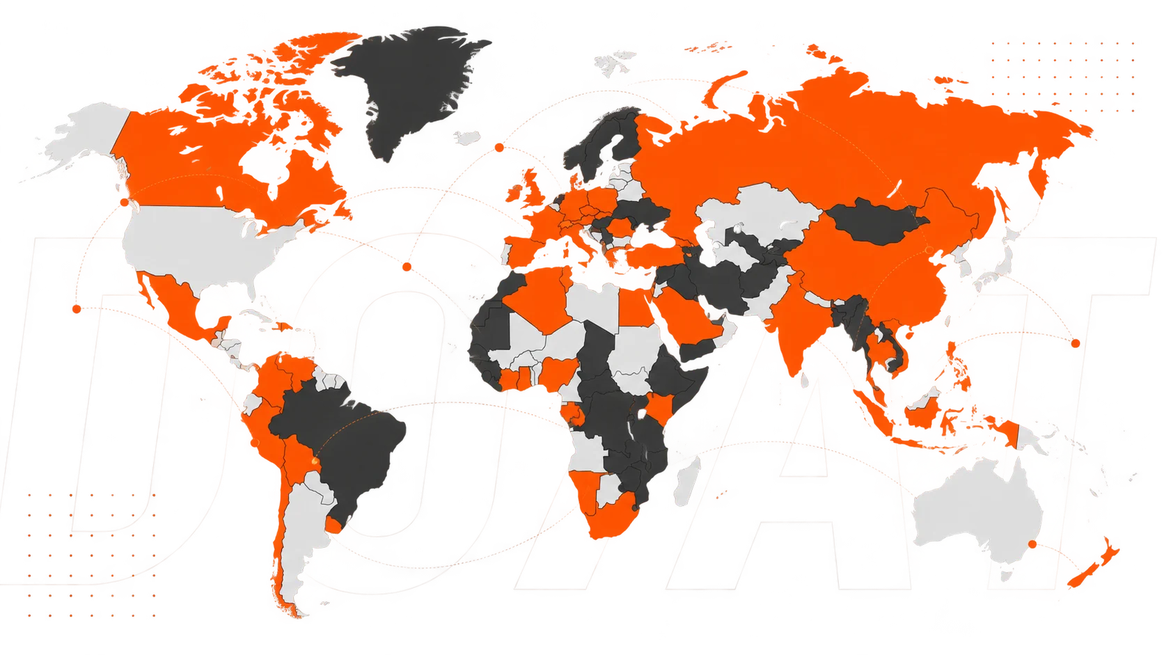 DOAT global GEO coverage map